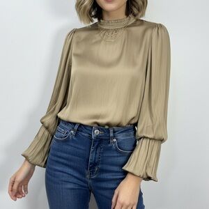 NEW ! Philosophy Women's Gold Blouse size M